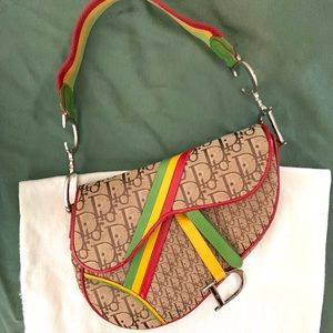Christian Dior Rasta Saddle Bag